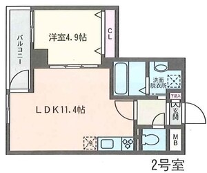 葛西駅 徒歩15分 2階の物件間取画像